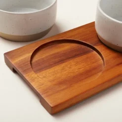 Wood Paddle With 4 Speckled Stoneware Bowls - Hearth & Hand™ With Magnolia -Household Promotion Series GUEST 00f3ff25 0987 4354 92c6 36d7aa772a7e