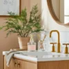 Sculpted Glass Soap/Lotion Pump Dispenser Clear/Brass - Hearth & Hand™ With Magnolia