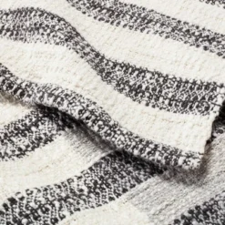 Contrast Edge Stripe Throw Blanket Railroad Gray/Cream - Hearth & Hand™ With Magnolia -Household Promotion Series GUEST 0a74bc6c 6488 48cf 9a5e 7202f8c219e4