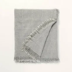 Textured Grid Lines Dobby Throw Blanket - Hearth & Hand™ With Magnolia -Household Promotion Series GUEST 1321e055 5bea 4e67 b370 4124d79481cf