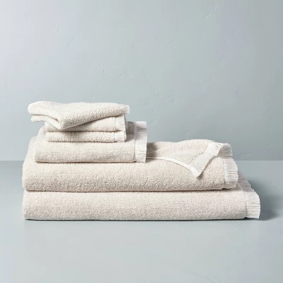 Microstripe Terry Cotton Bath Linens Taupe - Hearth & Hand™ With Magnolia 4 Microstripe Terry Cotton Bath Linens Taupe - Hearth & Hand™ With Magnolia - Image 4