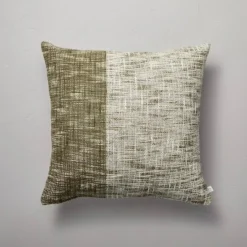 18"x18" Vertical Color Block Square Throw Pillow - Hearth & Hand™ With Magnolia 8 18"x18" Vertical Color Block Square Throw Pillow - Hearth & Hand™ With Magnolia -Household Promotion Series GUEST 16ced70f fa14 47c7 bf20 e0d0c763d32d