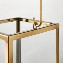 Square Metal & Glass Pillar Candle Lantern - Hearth & Hand™ With Magnolia -Household Promotion Series GUEST 24966467 9c7c 4826 9a4c abbcf6598992