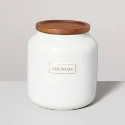Dry Goods Stoneware Canister With Wood Lid Cream/Brown - Hearth & Hand™ With Magnolia 10 Dry Goods Stoneware Canister With Wood Lid Cream/Brown - Hearth & Hand™ With Magnolia -Household Promotion Series GUEST 2c91d4cc d7f4 4ffb ae0c 3739dc8140bd