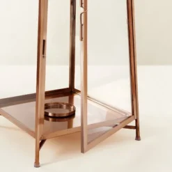 Raised Metal & Glass Pillar Candle Lantern Copper - Hearth & Hand™ With Magnolia 8 Raised Metal & Glass Pillar Candle Lantern Copper - Hearth & Hand™ With Magnolia -Household Promotion Series GUEST 387cd88b 3e75 4c64 8f3b dd1153cd38c8