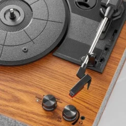 3-Speed Record Player Brown/Gray - Hearth & Hand™ With Magnolia -Household Promotion Series GUEST 38f5f3a4 be30 4624 9c9a 3488c5481e06