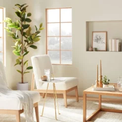 73" Faux Rubber Leaf Tree - Hearth & Hand™ With Magnolia