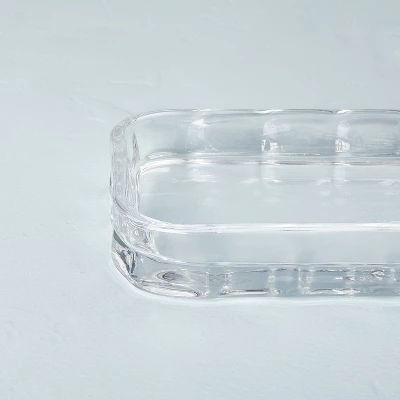 5"x9" Sculpted Glass Vanity Tray Clear - Hearth & Hand™ With Magnolia 3 5"x9" Sculpted Glass Vanity Tray Clear - Hearth & Hand™ With Magnolia - Image 3