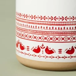 115oz Nordic Christmas Fair Isle Stoneware Cookie Jar Cream/Red - Hearth & Hand™ With Magnolia 5 115oz Nordic Christmas Fair Isle Stoneware Cookie Jar Cream/Red - Hearth & Hand™ With Magnolia -Household Promotion Series GUEST 4b6aca89 70f2 4cfb 971d 100335a98b0d