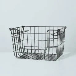 Stacking Wire Storage Basket Matte Black - Hearth & Hand™ With Magnolia -Household Promotion Series GUEST 51760ad1 4cd5 42e5 ad63 e77e3d305d6d