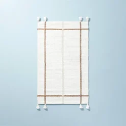 Bold Cross Stripes Tassel Rug Cream/Tan - Hearth & Hand™ With Magnolia 12 Bold Cross Stripes Tassel Rug Cream/Tan - Hearth & Hand™ With Magnolia -Household Promotion Series GUEST 6cc8f106 81f2 4c56 a259 7849943cb5a5
