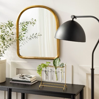 Arched Metal Frame Mirror Brass Finish - Hearth & Hand™ With Magnolia 1 Arched Metal Frame Mirror Brass Finish - Hearth & Hand™ With Magnolia