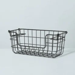 Stacking Wire Storage Basket Matte Black - Hearth & Hand™ With Magnolia -Household Promotion Series GUEST 7f465f04 db4c 47cf 9411 7c8a601ab948