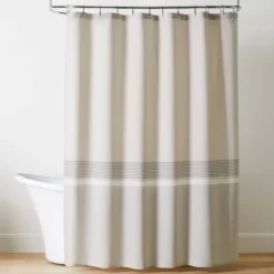Color Block Striped Woven Shower Curtain - Hearth & Hand™ With Magnolia -Household Promotion Series GUEST 8563137c 44bf 43f6 9997 d0daf0fd1ac1