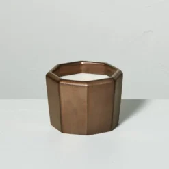 Octagonal Ceramic Cashmere & Suede Fall Jar Candle Metallic Bronze - Hearth & Hand™ With Magnolia -Household Promotion Series GUEST 8d3191e0 b160 4eec bea1 9822c9fa9e34