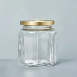 Sculpted Glass Canister Clear/Brass - Hearth & Hand™ With Magnolia 9 Sculpted Glass Canister Clear/Brass - Hearth & Hand™ With Magnolia -Household Promotion Series GUEST 915af183 2194 4587 ac6b 1c8b82b24702