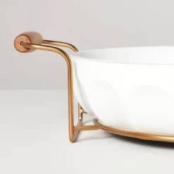 3qt Oven-to-Table Fluted Stoneware Round Baking Dish With Cradle Carrier Cream - Hearth & Hand™ With Magnolia -Household Promotion Series GUEST 946b3778 a0ff 4ff7 bb95 3c491bb7f6bb