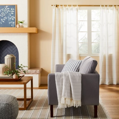 Faded Pin Stripe Gauze-Woven Throw Blanket - Hearth & Hand™ With Magnolia 1 Faded Pin Stripe Gauze-Woven Throw Blanket - Hearth & Hand™ With Magnolia