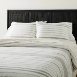 Alternating Pinstripe Comforter & Sham Set Gray/Cream - Hearth & Hand™ With Magnolia -Household Promotion Series GUEST 99ea9eaa a4ca 48b7 8e04 56feb59ec9f6 1