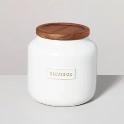 Dry Goods Stoneware Canister With Wood Lid Cream/Brown - Hearth & Hand™ With Magnolia 9 Dry Goods Stoneware Canister With Wood Lid Cream/Brown - Hearth & Hand™ With Magnolia -Household Promotion Series GUEST 9a628954 fe13 4a85 8006 a0d2b4f27491