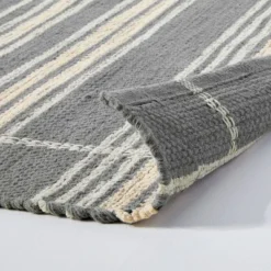 Wool Blend Variegated Stripe Area Rug Dark Gray - Hearth & Hand™ With Magnolia -Household Promotion Series GUEST 9dd02d18 6d5e 42bb a6fd 2ce15248043f