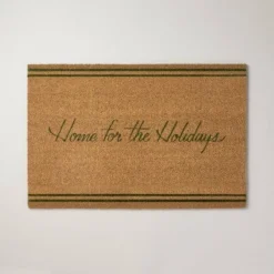 Home For The Holidays Coir Christmas Doormat Tan/Evergreen - Hearth & Hand™ With Magnolia -Household Promotion Series GUEST 9e509adc f297 45c1 9bfc 1446110a5518