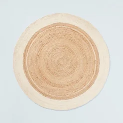 Bordered Color Block Braided Jute Area Rug Cream/Natural - Hearth & Hand™ With Magnolia -Household Promotion Series GUEST a0c10415 4f9c 4b5a b871 4df723b8b079