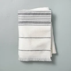 Multistripe Bath Towels Cream/Gray - Hearth & Hand™ With Magnolia -Household Promotion Series GUEST a3ab88f0 8654 425b a1f7 f62caee554f1
