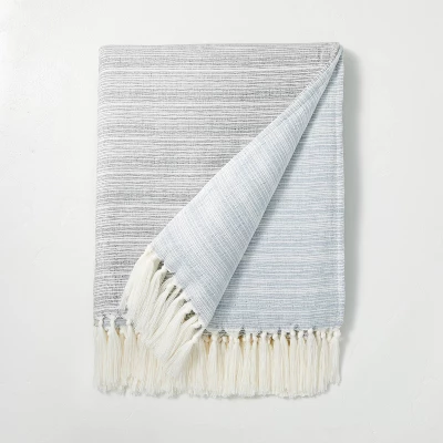 Faded Pin Stripe Gauze-Woven Throw Blanket - Hearth & Hand™ With Magnolia 4 Faded Pin Stripe Gauze-Woven Throw Blanket - Hearth & Hand™ With Magnolia - Image 4