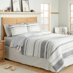 Herringbone Stripe Comforter & Sham Set Sour Cream/Railroad Gray -Household Promotion Series GUEST c1de9510 0cb1 4d6a 8f79 c0da648367c9