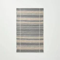 Wool Blend Variegated Stripe Area Rug Dark Gray - Hearth & Hand™ With Magnolia -Household Promotion Series GUEST c629a83d a738 4bab bd2a 06965392a6e8