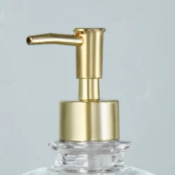 Sculpted Glass Soap/Lotion Pump Dispenser Clear/Brass - Hearth & Hand™ With Magnolia -Household Promotion Series GUEST d413e622 c778 407d a23b 34911bd8705e