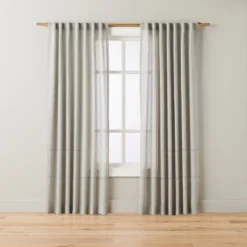 Lace Insert Sheer Curtain Panel - Hearth & Hand™ With Magnolia -Household Promotion Series GUEST e88640d0 85a5 44e2 a3cc c3a3935d2f44
