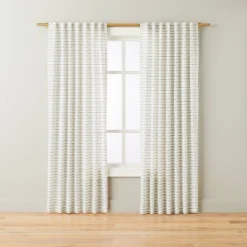 Blanket Stitch Curtain Panel Dark Gray/Cream - Hearth & Hand™ With Magnolia -Household Promotion Series GUEST e8962afc 09d7 4b24 8546 b1d44420a887