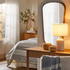 Fluted Ceramic Table Lamp Cream (Includes LED Light Bulb) - Hearth & Hand™ With Magnolia 4 Fluted Ceramic Table Lamp Cream (Includes LED Light Bulb) - Hearth & Hand™ With Magnolia -Household Promotion Series GUEST ea34d4be e916 48d2 b412 c15f18586d24
