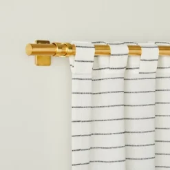 Blanket Stitch Curtain Panel Dark Gray/Cream - Hearth & Hand™ With Magnolia -Household Promotion Series GUEST ece4abbc 9ca7 4c04 a6cf 69f1ec5d040c