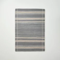 Wool Blend Variegated Stripe Area Rug Dark Gray - Hearth & Hand™ With Magnolia -Household Promotion Series GUEST ed90b234 077e 454c 8d98 a788492a1a64