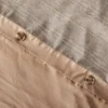 3pc Heathered Stripe Duvet Cover Bedding Set Brown - Hearth & Hand™ With Magnolia